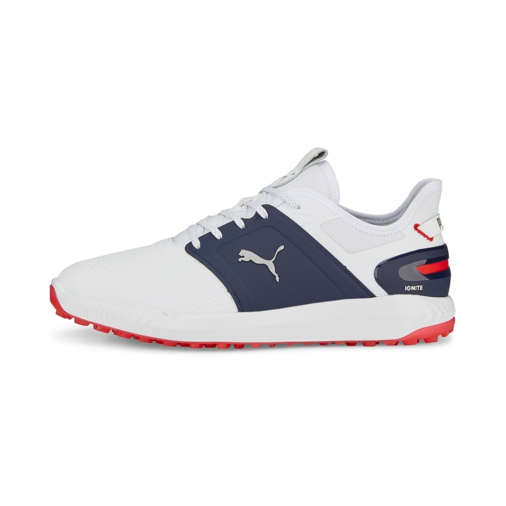 Puma Ignite Elevate Wide Spikeless Golf Shoes Puma White/Puma Silver/Puma Navy 11 Wide