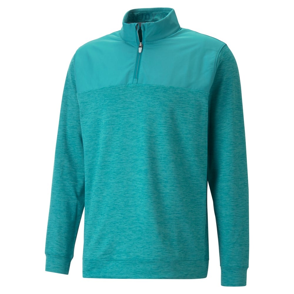 Puma Cloudspun Colorblock Golf 1/4 Zip Green Lagoon/Green Lagoon M