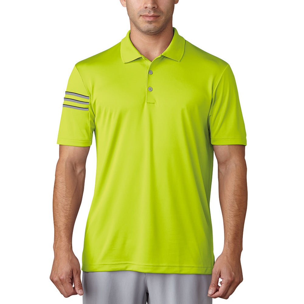 adidas golf men's climacool 3 stripes polo shirt