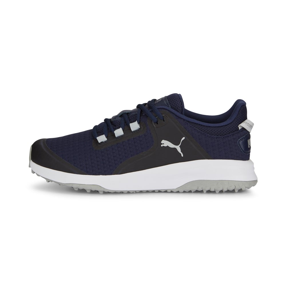 Puma FUSION GRIP Wide Spikeless Golf Shoes Puma Navy/Puma Silver/Quiet Shade 9 Wide