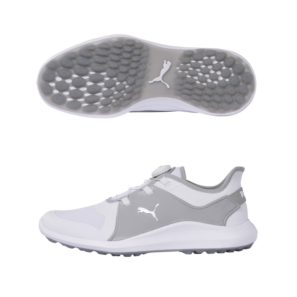 Puma IGNITE FASTEN8 DISC Golf Shoes PUMA White/PUMA Silver/High Rise 9.5 Medium